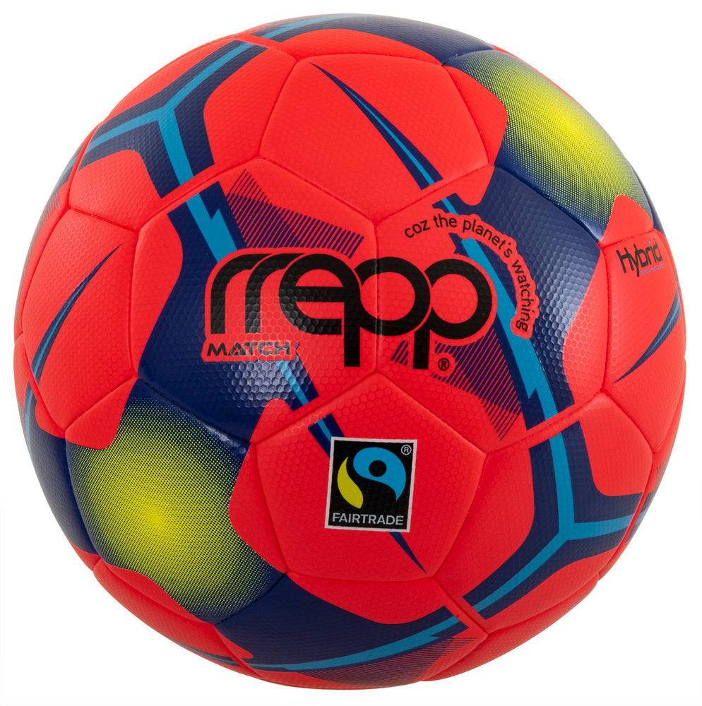 Soccer Match Ball Hybrid Orange Size 5